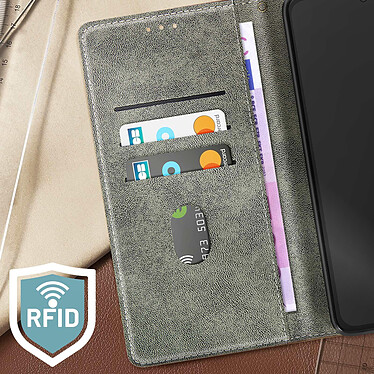 Avis Avizar Étui Portefeuille Marron  anti RFID pour Samsung Galaxy F54 et Galaxy M54