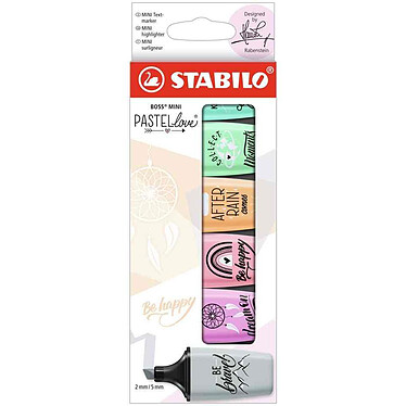 STABILO Surligneur BOSS MINI Pastellove 2.0,étui carton de 6