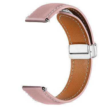 Avizar Bracelet pour Galaxy Watch 5 / 5 Pro / 4 Cuir Fermoir Boucle Magnétique  rose