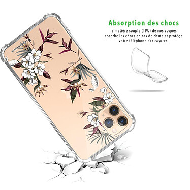 Avis LaCoqueFrançaise Coque iPhone 11 Pro anti-choc souple angles renforcés transparente Motif Fleurs Sauvages