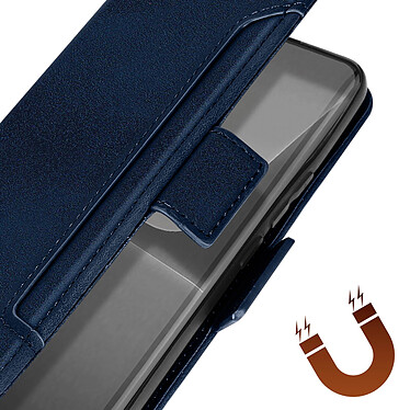Avizar Étui Folio pour Xiaomi 13 Lite porte-cartes amovible languette magnétique  Bleu pas cher