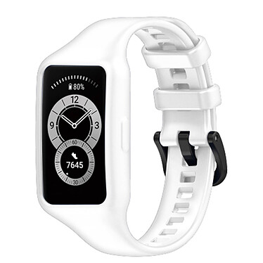Avizar Bracelet pour Huawei Band 7 / 6 Pro / 6 / Honor Band 6 Silicone Souple  Blanc