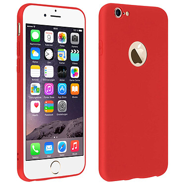 Forcell  Coque iPhone 6 , iPhone 6S Coque Soft Touch Silicone Gel Souple Rouge