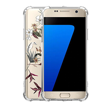 Avis LaCoqueFrançaise Coque Samsung Galaxy S7 anti-choc souple angles renforcés transparente Motif Fleurs Sauvages