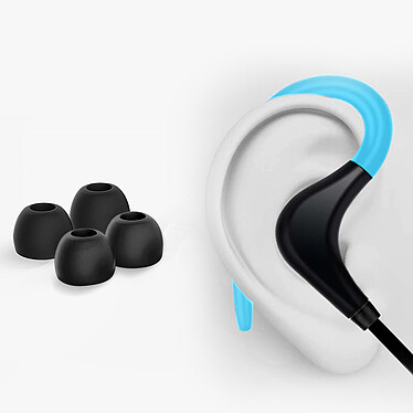 Ecouteurs Sport Bluetooth Casque Sans-fil Télécommande + Micro intégrés Bleu pas cher