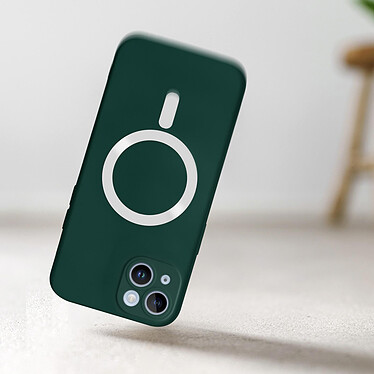 Avis Avizar Coque pour iPhone 14 Plus Compatible Magsafe Protection Semi Rigide Soft-Touch  vert foncé