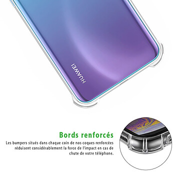 Evetane Coque Huawei P30 Lite/ P30 Lite XL Antichocs Silicone + 2 Vitres en Verre Trempé Protection écran pas cher