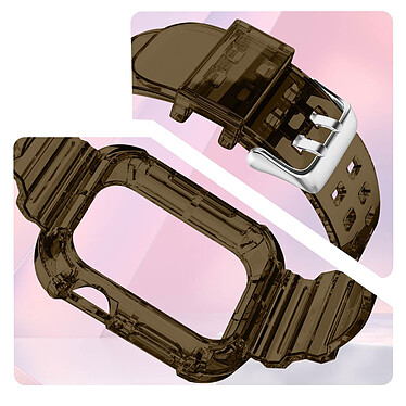 Acheter Avizar Bracelet pour Apple Watch 49mm Silicone Bumper Ajustable  Transparent Noir