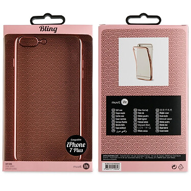 Avis Muvit Coque pour iPhone 6 Plus / 6S Plus / 7 Plus / 8 Plus Bling en TPU Dorée