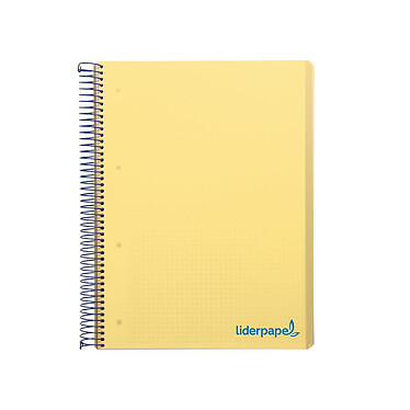 LIDERPAPEL Cahier spirale A4 micro wonder 240 pages 90g 4 trous 5 bandes - Jaune