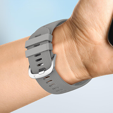 Acheter Avizar Bracelet pour Samsung Galaxy Watch Active 2 40mm Silicone Texturé Gris