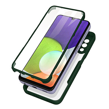 Avizar Coque Samsung A22 Dos Plexiglas Avant Polymère Antichoc Contour vert