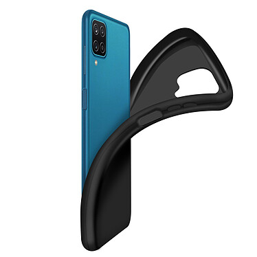 Avizar Coque Samsung Galaxy A12 Protection Silicone Gel Flexible Fine Légère Noir pas cher