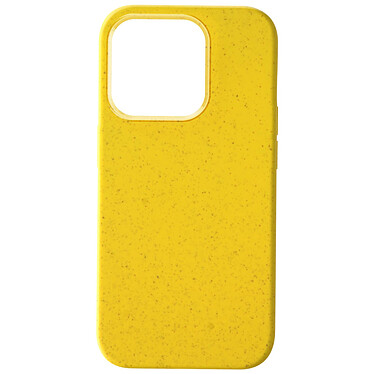 Avizar Coque pour iPhone 15 Pro Silicone gel Anti-traces Compatible QI 100% Recyclable  Jaune