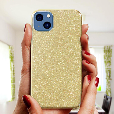 Acheter Avizar Coque iPhone 13 Mini Paillette Amovible Silicone Semi-rigide dorée