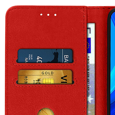 Avizar Étui pour Huawei P smart 2020 Clapet Portefeuille Support Vidéo  Rouge pas cher