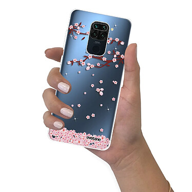 Evetane Coque Xiaomi Redmi Note 9 360 intégrale transparente Motif Chute De Fleurs Tendance pas cher