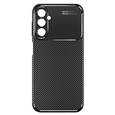 Avizar Coque pour Samsung Galaxy A24 Silicone Gel Flexible Design Effet Fibre de Carbone  Noir