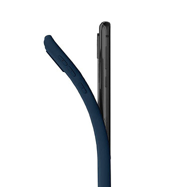 Evetane Coque Samsung Galaxy A40 Silicone liquide Bleu Marine + 2 Vitres en Verre trempé Protection écran Antichocs pas cher