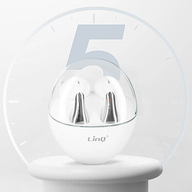 Acheter LinQ Écouteurs Bluetooth Intra-auriculaires Design Goutte D'eau et Boîtier Blanc