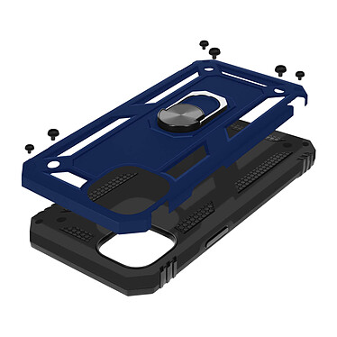 Avizar Coque pour iPhone 15 Antichoc Hybride Bague Support Magnétique  Bleu nuit pas cher