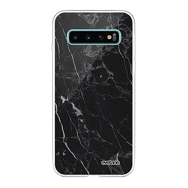 Evetane Coque Samsung Galaxy S10 360 intégrale transparente Motif Marbre noir Tendance