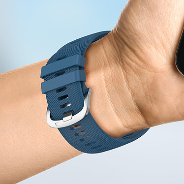 Acheter Avizar Bracelet pour Samsung Galaxy Watch Active 2 40mm Silicone Texturé Bleu