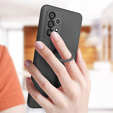 Acheter Avizar Coque Silicone Samsung A53 5G Soft touch avec Bague Support  noir