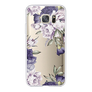 LaCoqueFrançaise Coque Samsung Galaxy S7 360 intégrale transparente Motif Pivoines Violettes Tendance