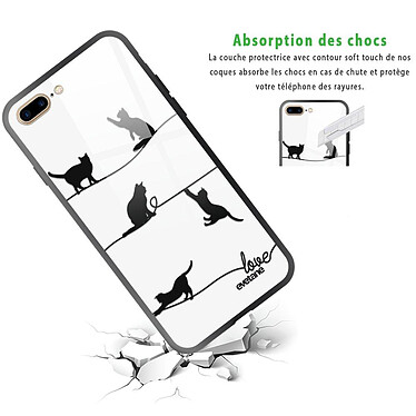 Avis Evetane Coque iPhone 7 Plus/ 8 Plus Coque Soft Touch Glossy Chat Lignes Design