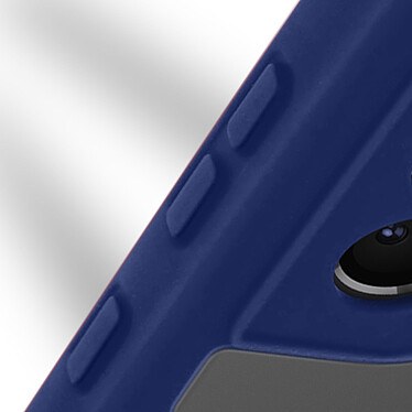 Avizar Coque Samsung Galaxy S21 Dos Plexiglas Avant Polymère Antichoc Contour bleu pas cher