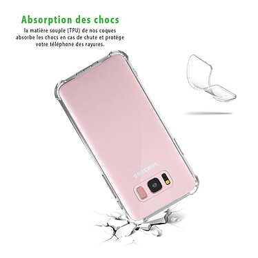 Acheter LaCoqueFrançaise Coque compatible avec Galaxy S8 anti-choc transparente Motif et vitre de protection en verre transparente Motif