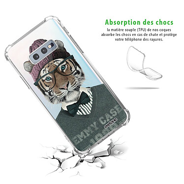 Avis Evetane Coque Samsung Galaxy S10e anti-choc souple angles renforcés transparente Motif Tigre Fashion