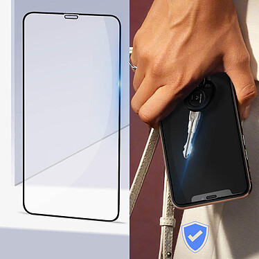 Avis Avizar Verre Trempé pour iPhone 11 Pro Max et XS Max Bord Biseauté 5D Surface Full Glue + Applicateur  Noir