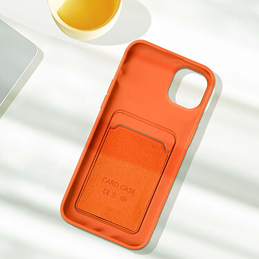 Acheter Avizar Coque pour iPhone 14 Plus Silicone Souple Porte-carte Fine Légère  orange