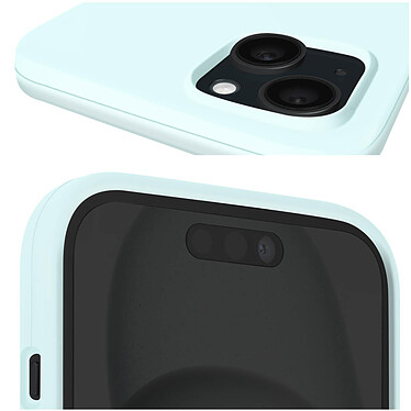 Acheter Moxie Coque pour iPhone 15 Plus Semi-rigide Intérieur Microfibre Bleu Pâle