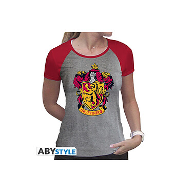 Harry Potter - T-shirt femme Gryffondor gris & rouge - Taille M