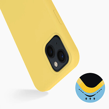 Avis Avizar Coque iPhone 13 Silicone Semi-rigide Soft-touch jaune