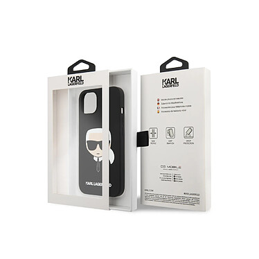 Avis Karl Lagerfeld Coque pour Apple iPhone 14 Karl's Head Noir