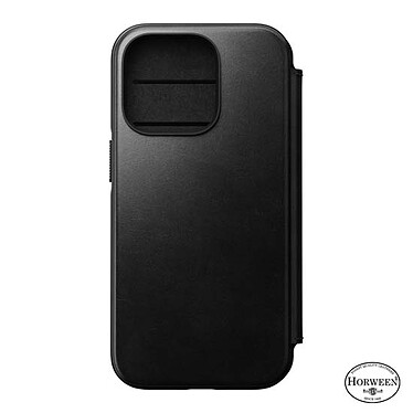 Nomad Folio Modern Horween Compatible avec le MagSafe pour iPhone 14 Pro Noir