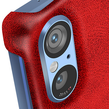Acheter Avizar Coque pour Sony Xperia 5 V Rigide revêtement Simili Cuir  Rouge