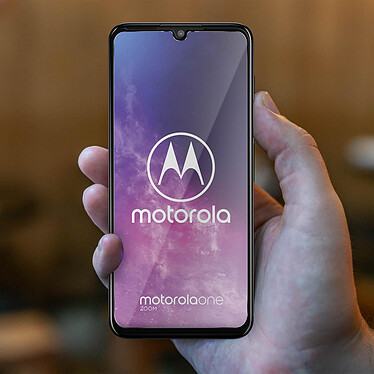 Acheter Avizar Film Écran Motorola One Zoom Verre Trempé 9H Anti-trace Transparent Contour noir