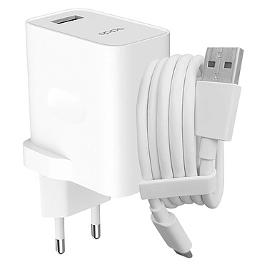 Oppo Chargeur officiel  USB 30W avec Câble de charge USB vers USB-C Blanc