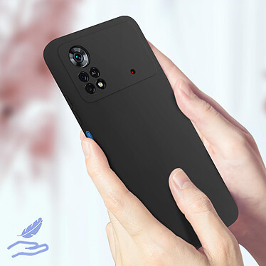 Acheter Avizar Coque pour Xiaomi Poco X4 Pro 5G Silicone Semi-rigide Finition Soft-touch Fine  noir