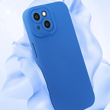 Acheter Avizar Coque pour iPhone 15 Silicone Mat Protection Caméra Bleu