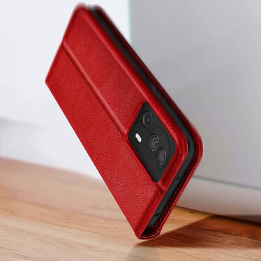 Avis Avizar Étui pour Xiaomi 13 Lite portefeuille et support vidéo motif croisillon  Rouge