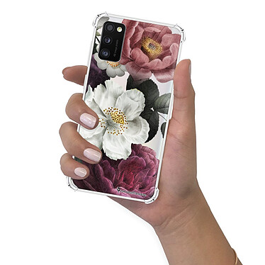 LaCoqueFrançaise Coque Samsung Galaxy A41 anti-choc souple angles renforcés transparente Motif Fleurs roses pas cher
