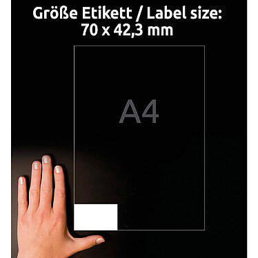 Acheter AVERY Etui de 210 Etiquettes Multi-usages 70 x 42,3 mm sur 10 feuilles A4 Blanc