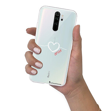 LaCoqueFrançaise Coque Xiaomi Redmi Note 8 Pro 360 intégrale transparente Motif Coeur Blanc Amour Tendance pas cher