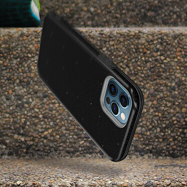 Avizar Coque Apple iPhone 12 Pro Max Paillette Amovible Silicone Semi-rigide Noir pas cher